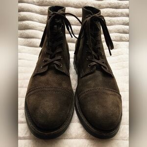 Thursday Boots Captain - Dark Olive Suede - Men's 8.5